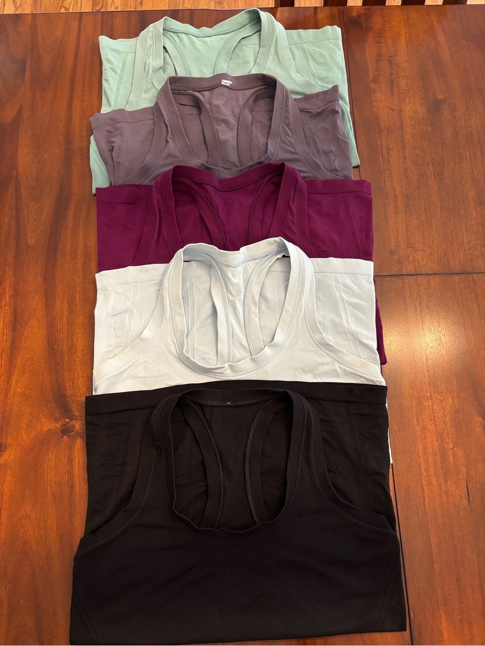 Athleta Racerback Tank Pack - Mint, Gray, Wine, Light Gray, Black